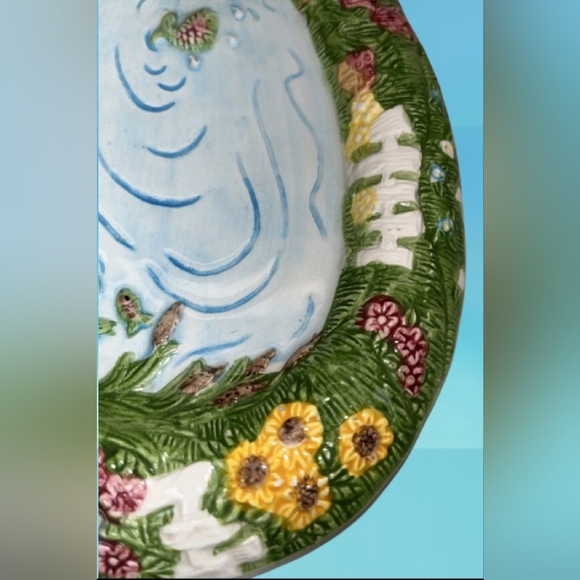 VINTAGE 1996 MERCURIES "SPRINGTIME" TEDDY BEAR BUTTER DISH ❤️ - Picture 6 of 7